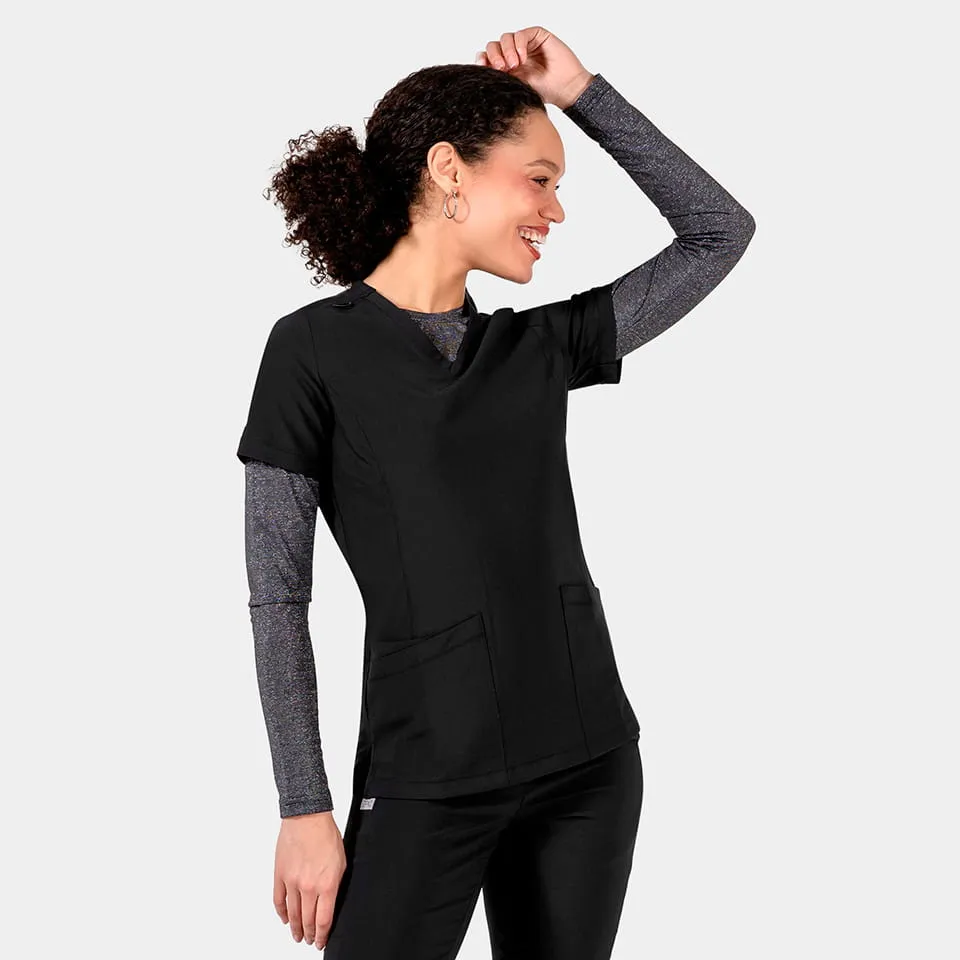 Womens Epic V-Neck Top (4801) - Black