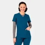 Womens Epic V-Neck Top (4801) - Caribbean Blue