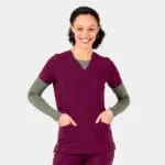 Womens Epic V-Neck Top (4801) - Wine