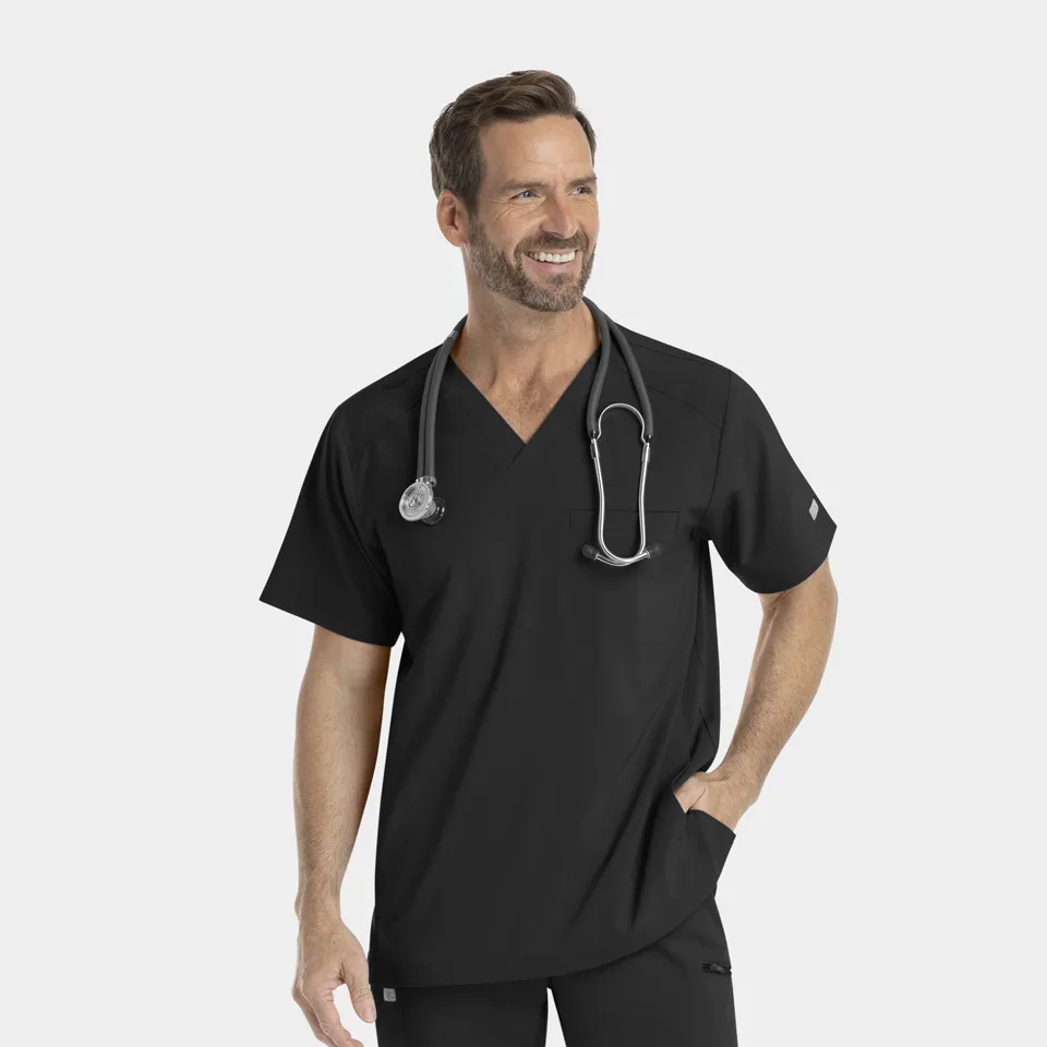 Mens Epic V-Neck Top (4851) - Black