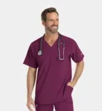 Mens Epic V-Neck Top (4851) - Wine