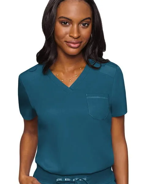 V-Neck Tuck In (MC7448) - Caribbean Blue