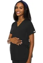 Maternity V-Neck Top (MC8459) - Black