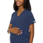 Maternity V-Neck Top (MC8459) - Navy