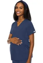 Maternity V-Neck Top (MC8459) - Navy