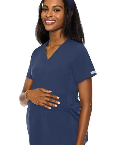 Maternity V-Neck Top (MC8459) - Navy