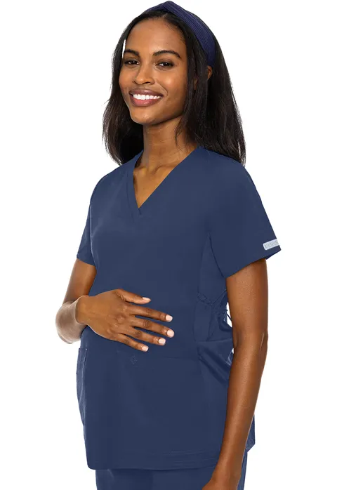 Maternity V-Neck Top (MC8459) - Navy