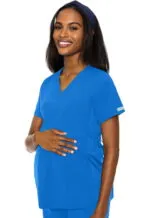 Maternity V-Neck Top (MC8459) - Royal Blue