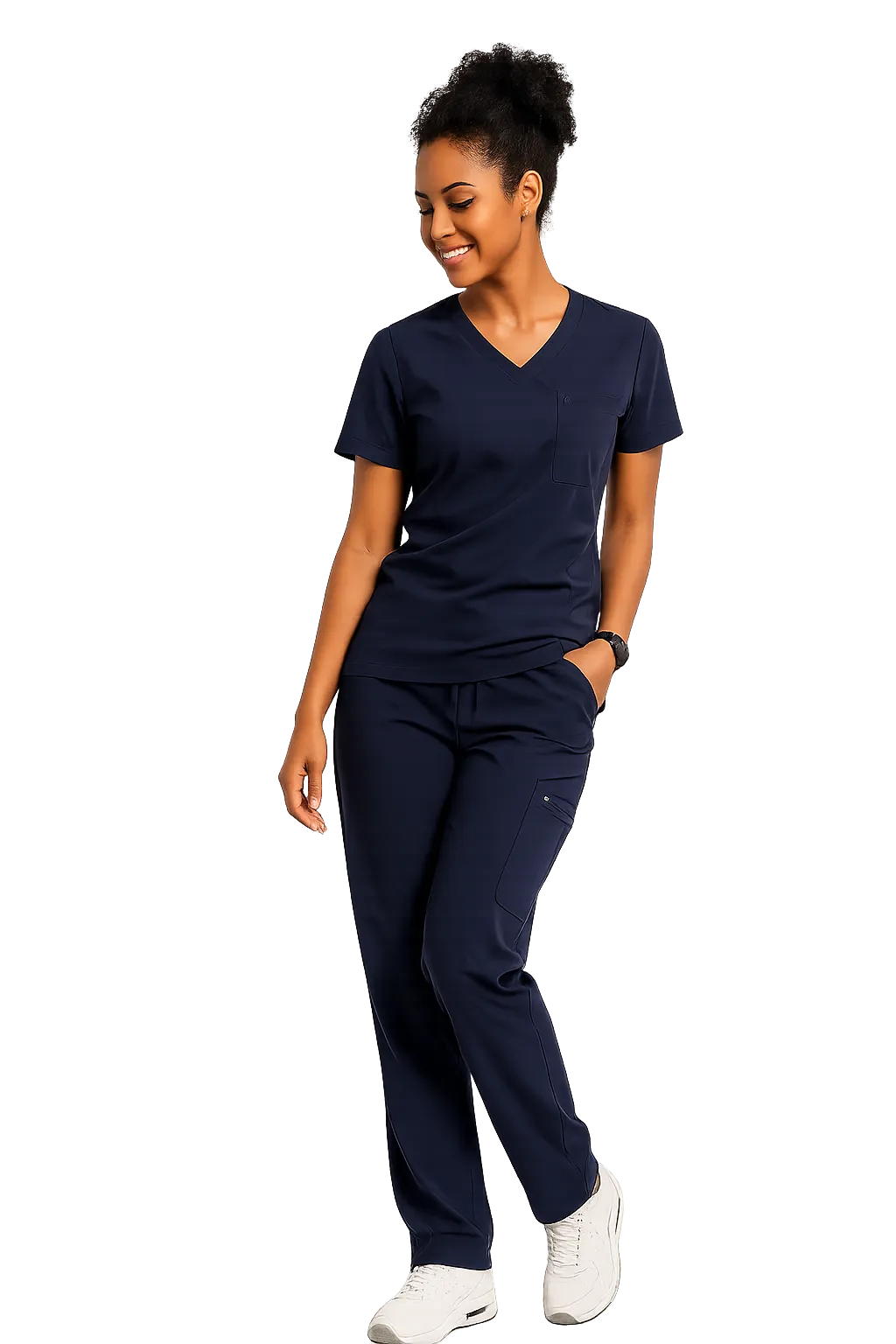 Revolution Women's Mock Wrap Scrub Top